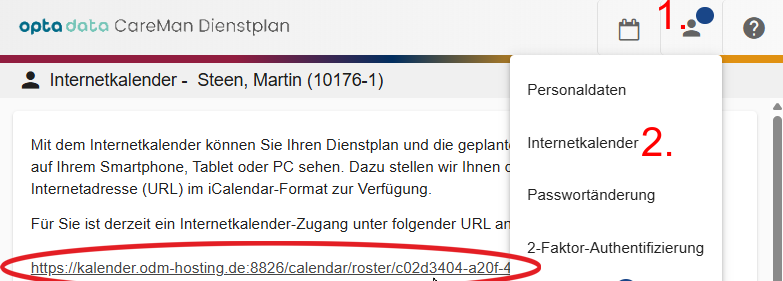 Anleitung Internetkalender